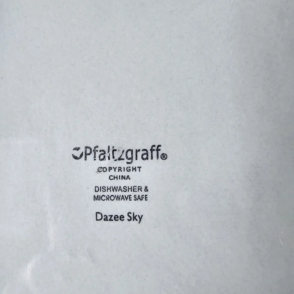 Pfaltzgraff Dazee Sky Blue Square Serving Platter Stoneware Daisy Platter
